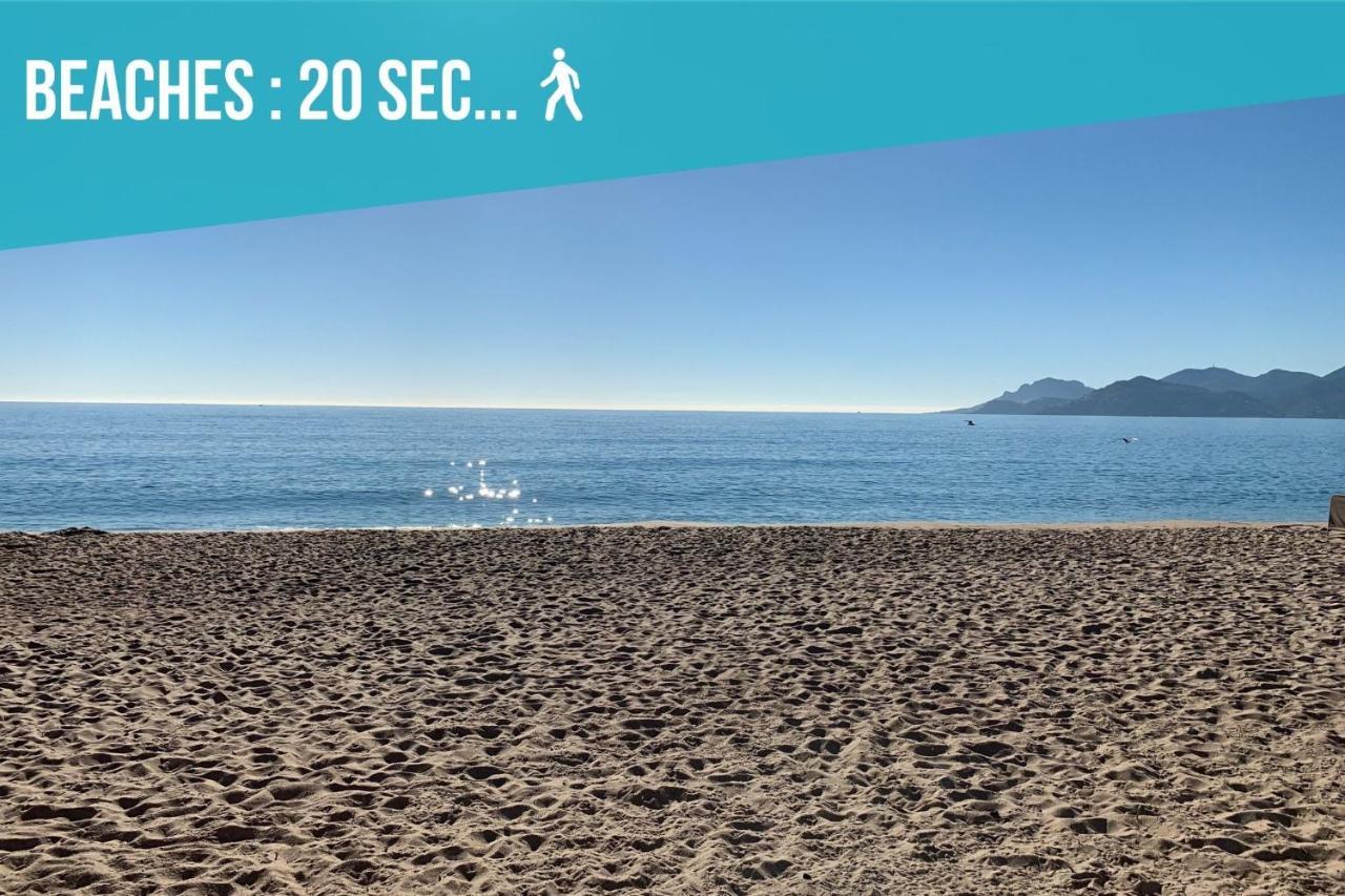 Vue Mer Panoramique, Clim, Balcon Et Plages Antibes Exterior foto